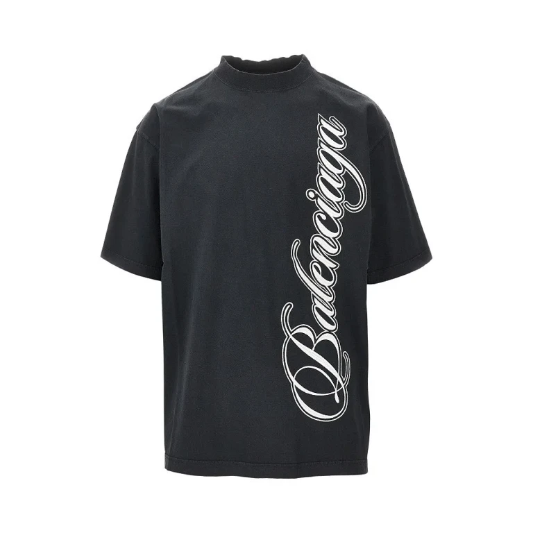 BALENCIAGA Cursive embroidery T-shirt Man S