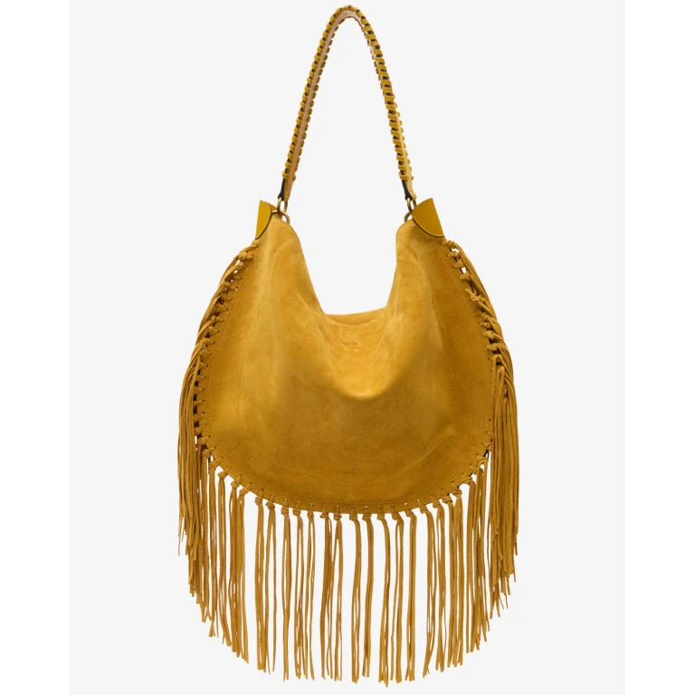 Sac Oskan Hobo Soft Franges - Femme - Saffron - Isabel Marant