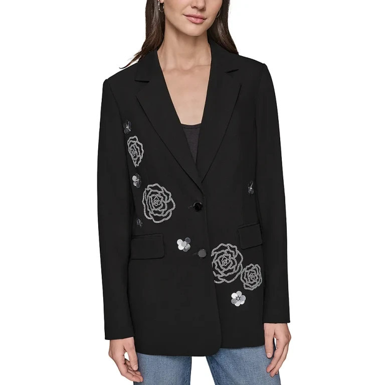Karl Lagerfeld Paris Rose Motif Blazer
