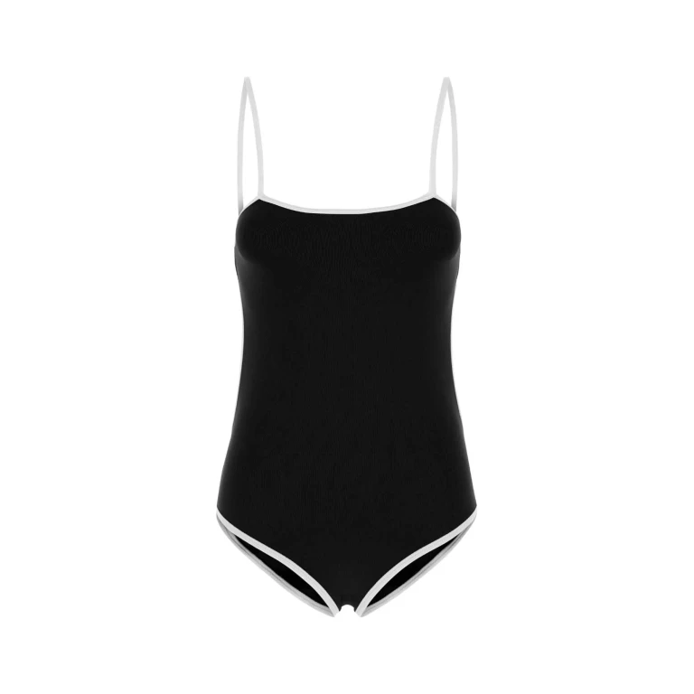 Miu Miu Dark Blue Stretch Nylon Swimsuit