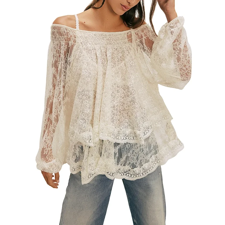 Free People Goldie Lace Top