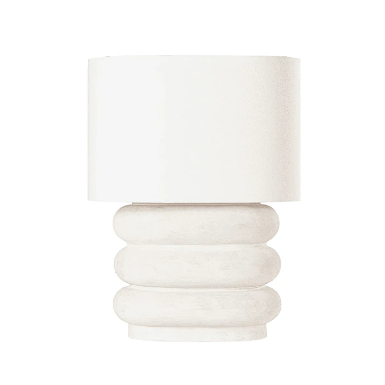 Aged Brass Weathered Ivory Ceramic One Light Table Lamp from the Ewing Collection