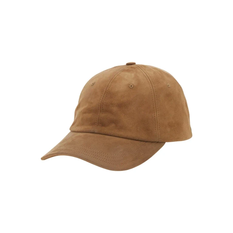 Golden Goose Beige Baseball Cap With Logo Lettering On The Side In Suede For Men