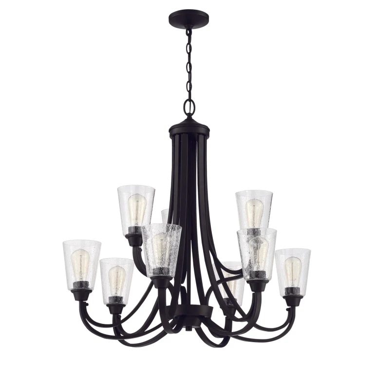 Grace 9-Light Transitional Chandelier in Espresso