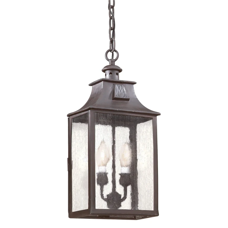 Troy Newton 2-Light 19" Pendant Light in Old Bronze