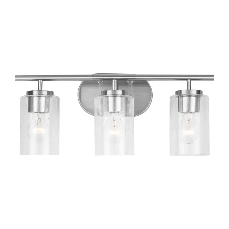 Oslo 3-Light Bathroom Vanity Light in Brushed Nickel
