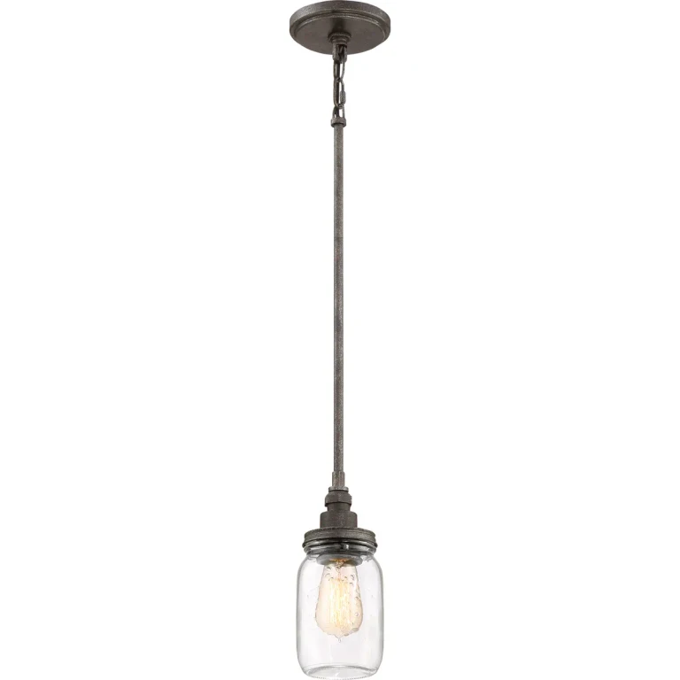 Squire 1-Light Mini Pendant in Rustic Black