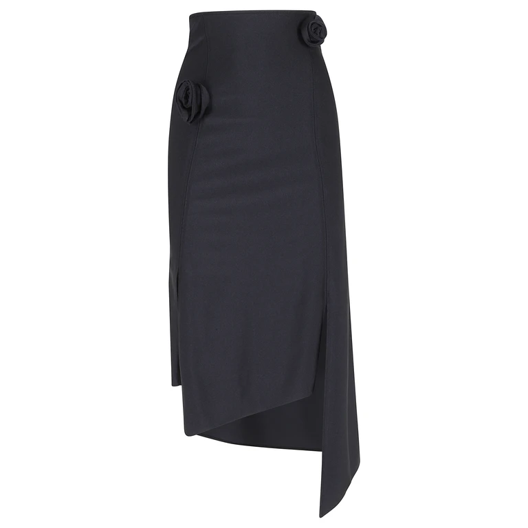 Coperni Flower Skirt Black Polyamide Elastane Gonna - Women