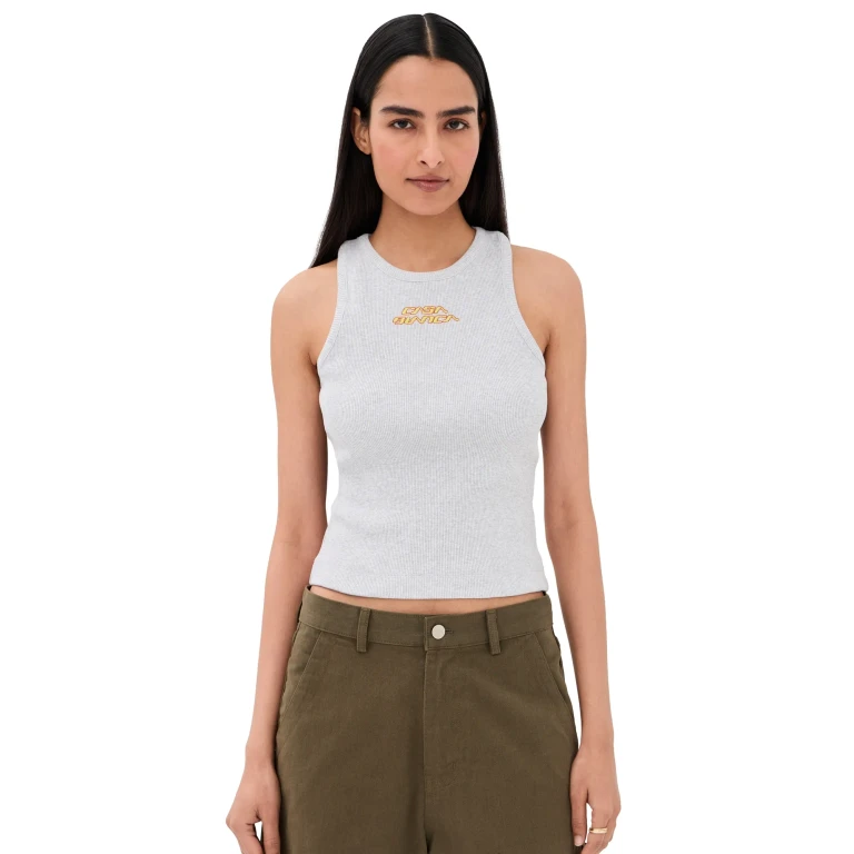 Casablanca Ribbed Tank Top Grey Marle S