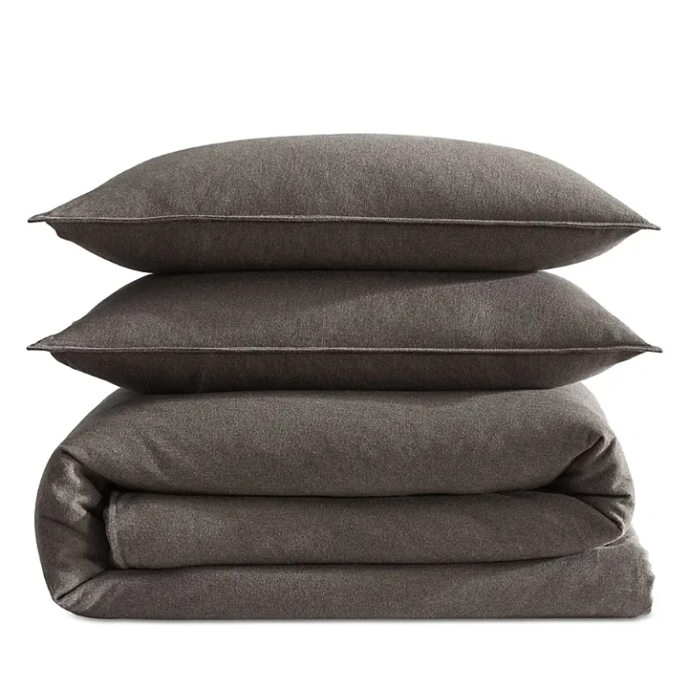 Calvin Klein Melange Flannel 3 Piece Comforter Set, Queen