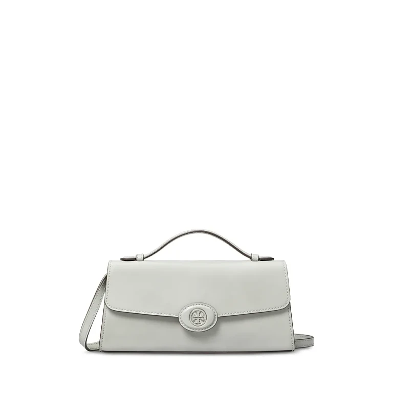 Tory Burch Robinson Spazzolato Top Handle Chain Wallet