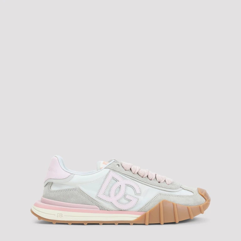 Dolce & Gabbana Low-top Sneakers Nude & Neutrals Polyamide Calf Leather Shoe - Women