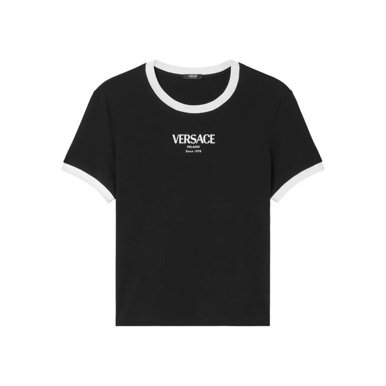 Versace T-shirt Black Vi Ea - Women