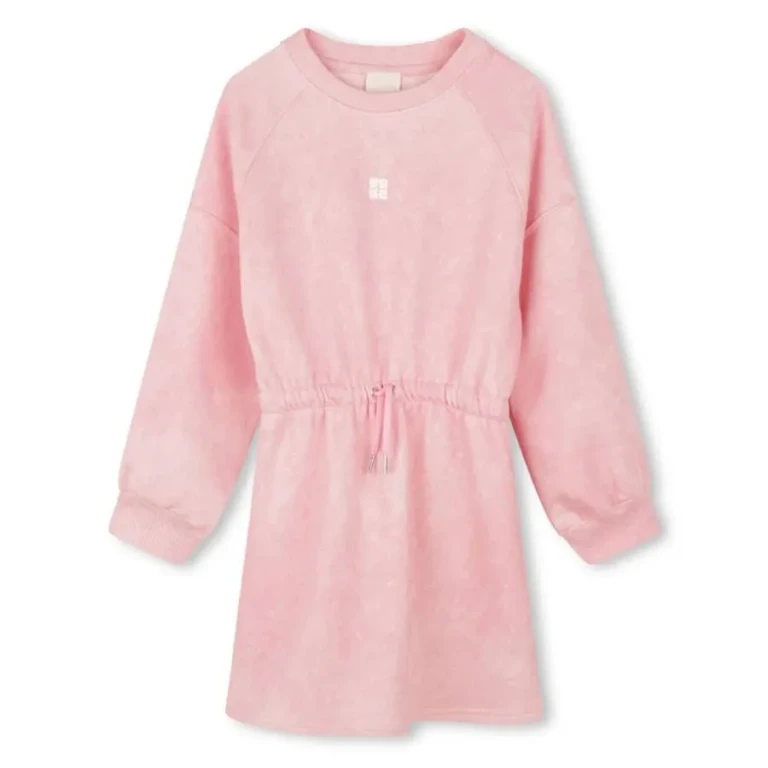 Givenchy Girls 4G-Motif Long-Sleeve Cotton Dress