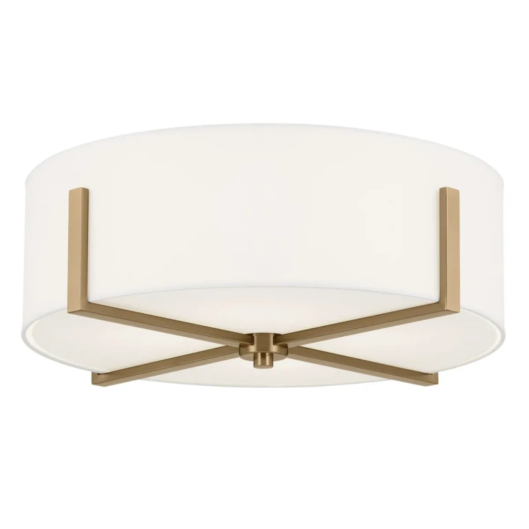 Champagne Bronze Four Light Flush Mount from the Malen Collection