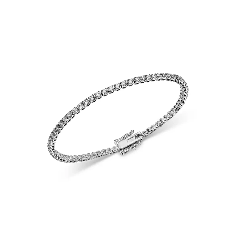 Certified Lab Grown Diamond Tennis Bracelet in 14K White Gold, 3.0 tcw