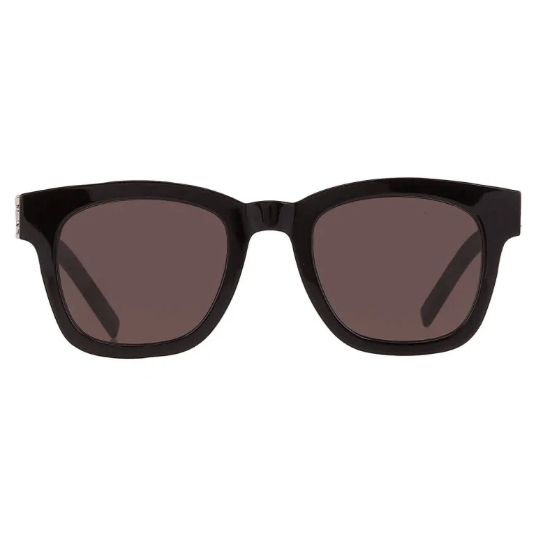 Saint Laurent Black Square Unisex Sunglasses SL M124 001 49