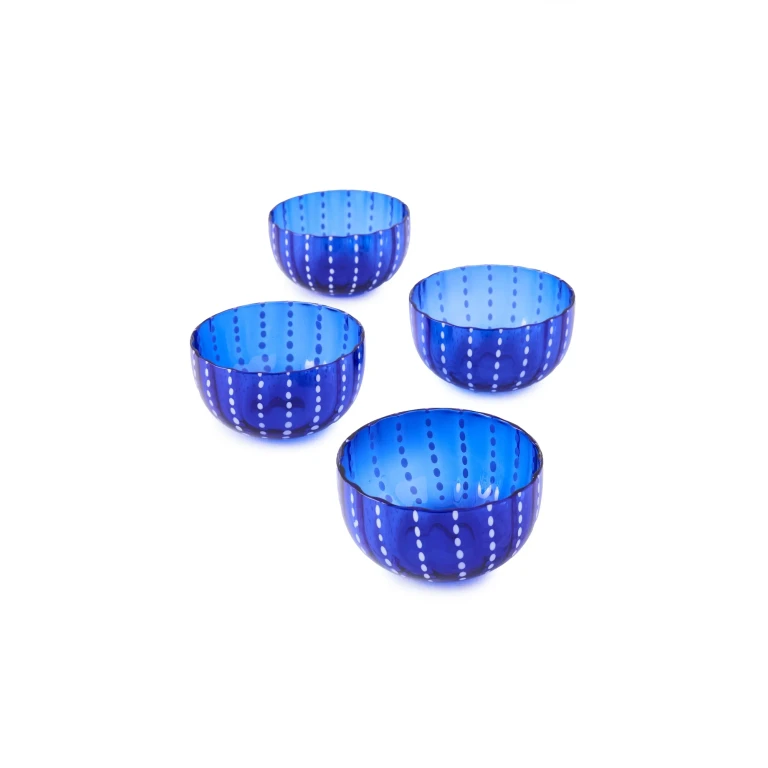 Zafferano Perle Bowl Set of 4 Blue One Size