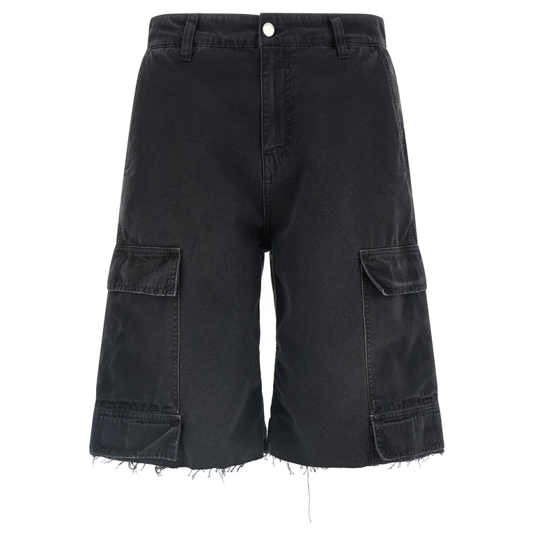 44 Label Cargo Short () bermuda Black Cotton Bermuda - Men