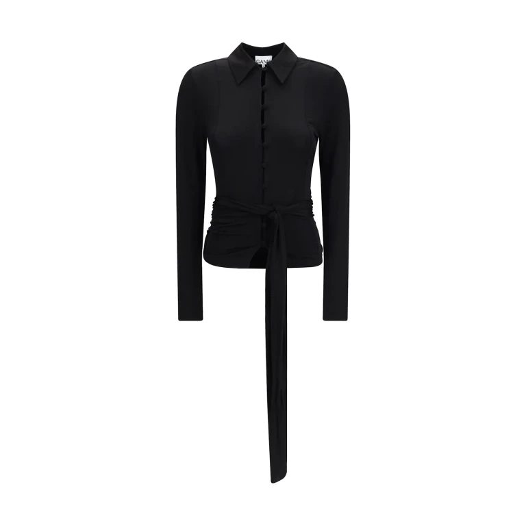 Ganni Marl Mesh Shirt