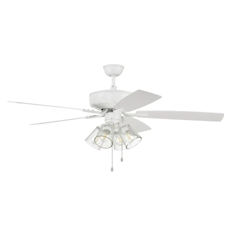 White 52"Ceiling Fan from the Pro Plus 104 Collection