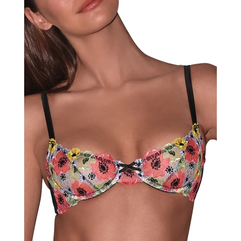 Fleur du Mal Azalea Embroidered Bra