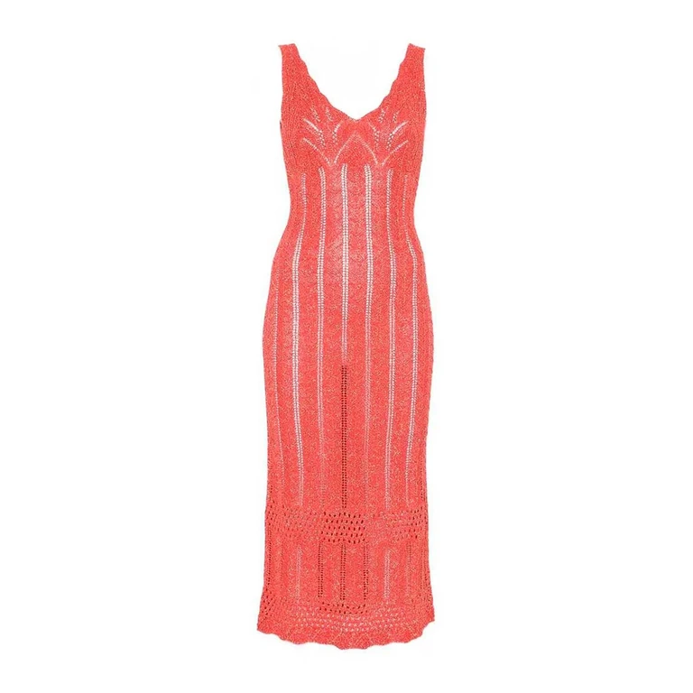 Twinset Robe Au Genou - Fuchsia