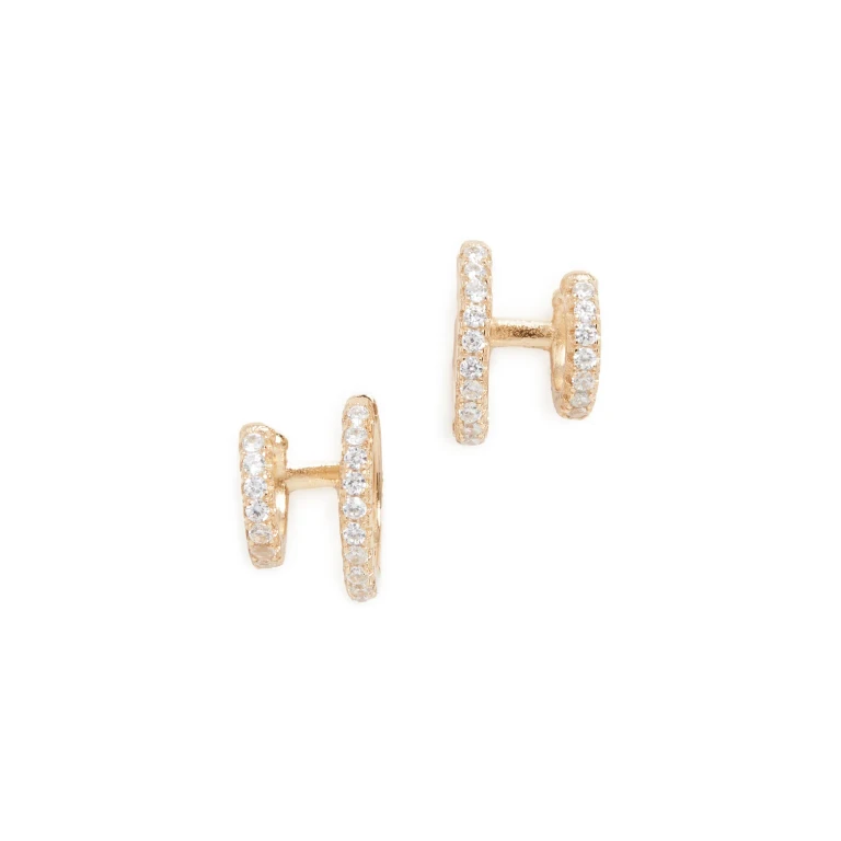 SHASHI Katerina Double Earrings Gold One Size