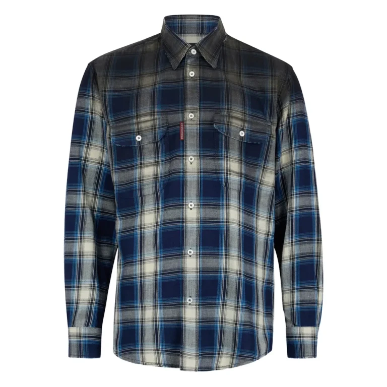 Dsquared2 Geruit overhemd met zakken
