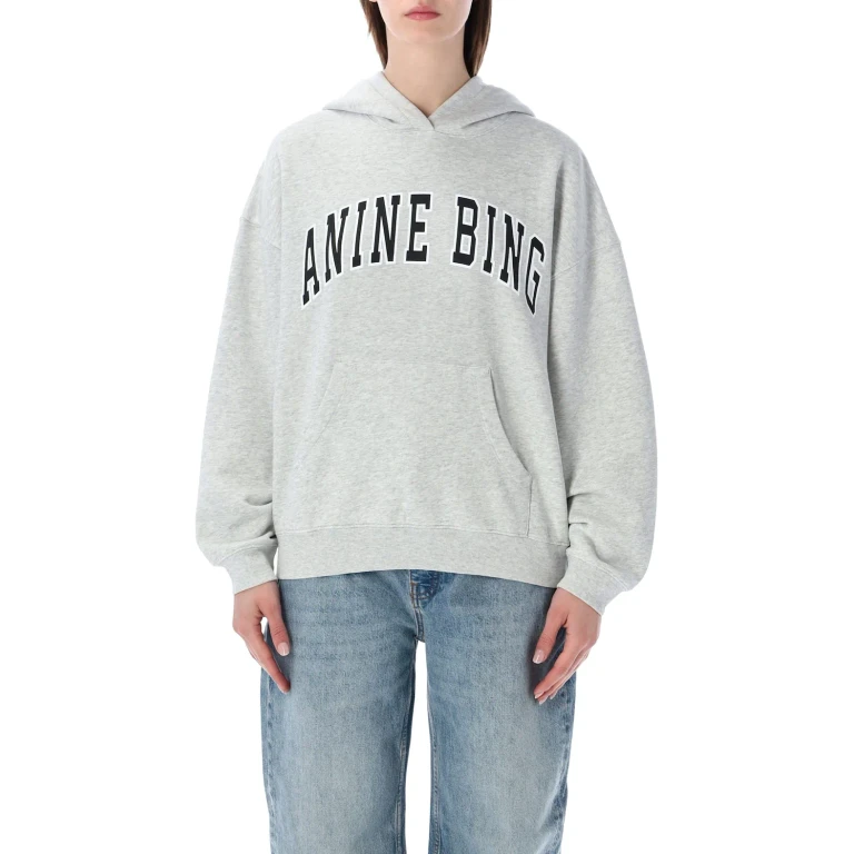Cotton Logo Hoodie with Kangaroo Pocket (A0812493GRM1)