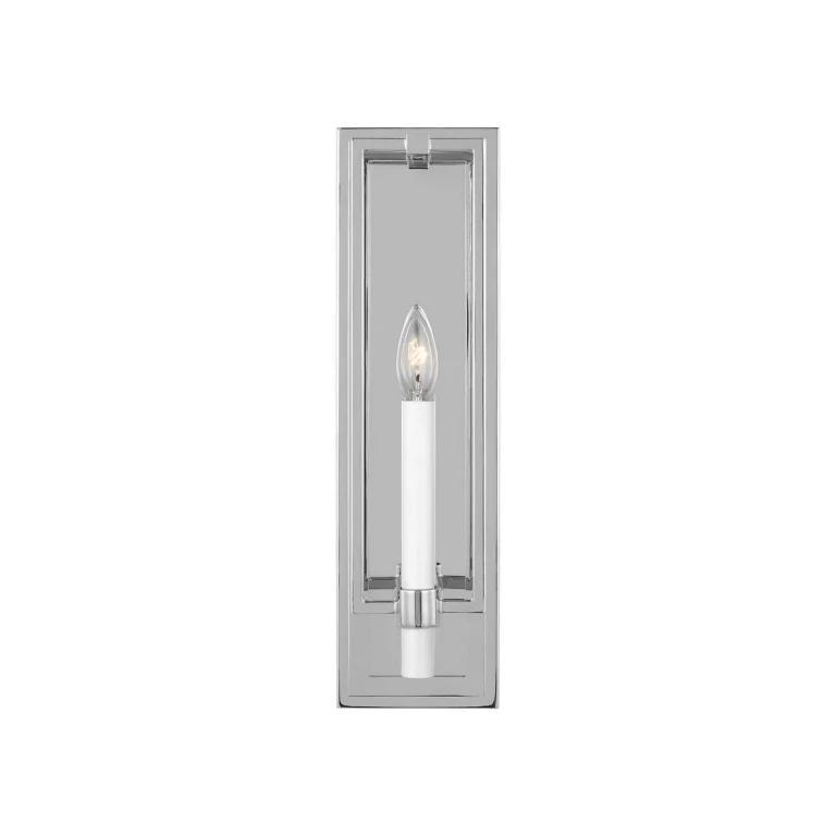 Polished Nickel One Light Wall Sconce from the Marston Collection