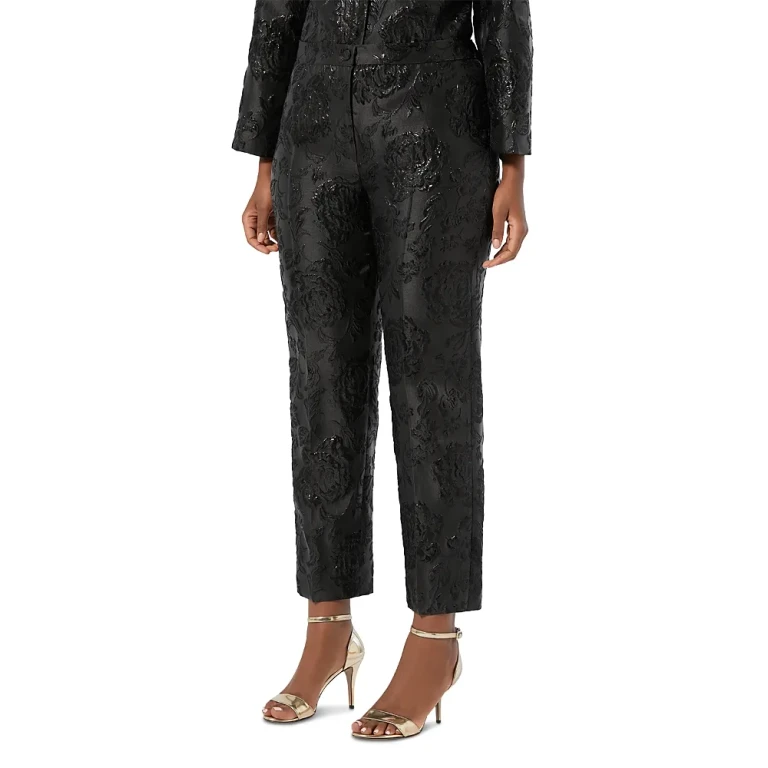 Demetra Floral Jacquard Pants