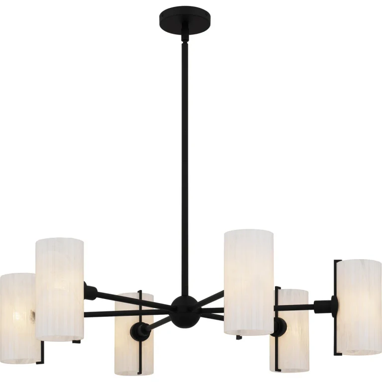 Matte Black Chandelier from the Curran Collection