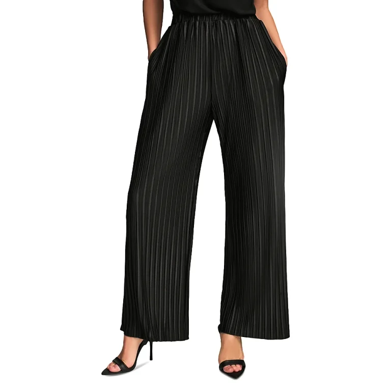 Donna Karan Pleated Pull On Pants