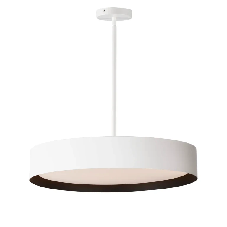 White Black LED Pendant from the Echo Collection