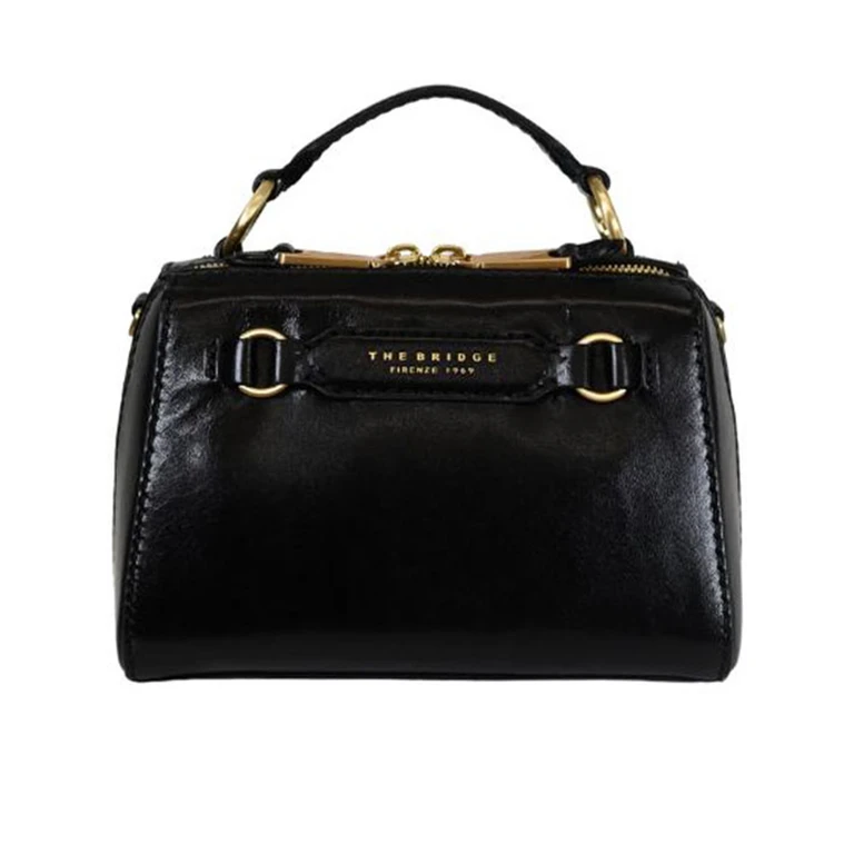 The Bridge Top Handle Black Leather Borsa - Women