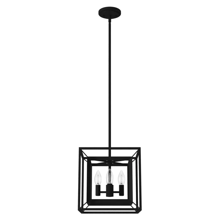 Natural Black Iron Four Light Pendant from the Doherty Collection