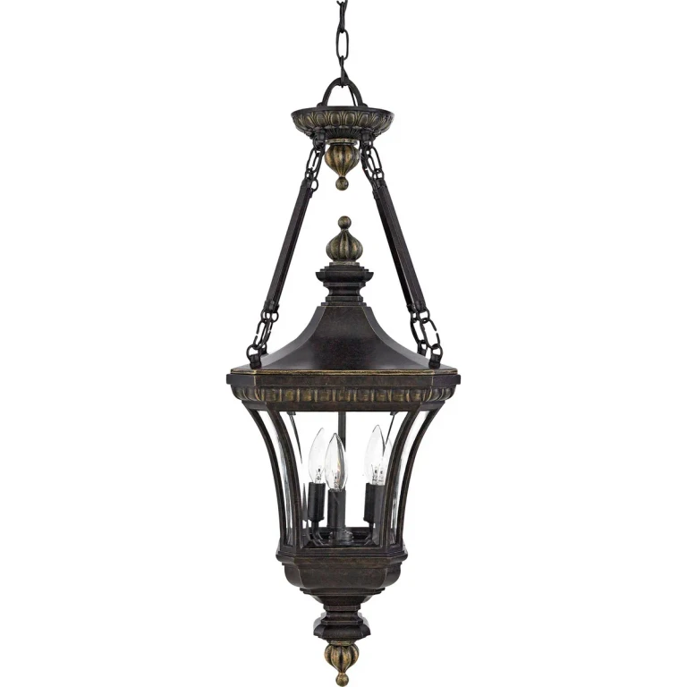 Devon 3-Light Outdoor Hanging Lantern in Imperial Bronze