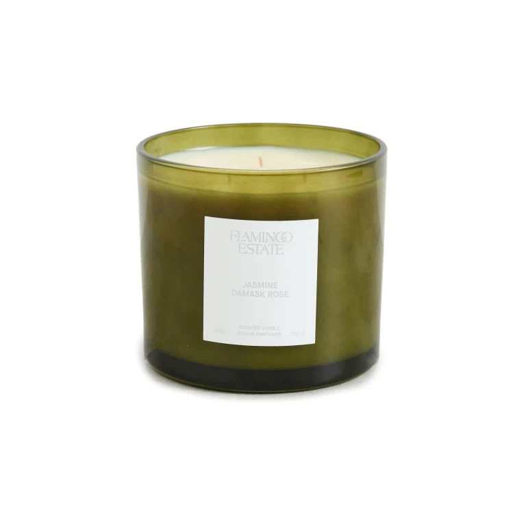 Flamingo Estate Blooming Jasmine and Rose XL Candle Green One Size