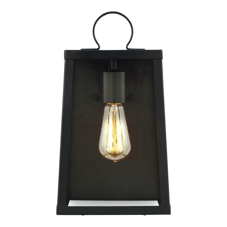 Black One Light Outdoor Wall Lantern from the Marinus Collection