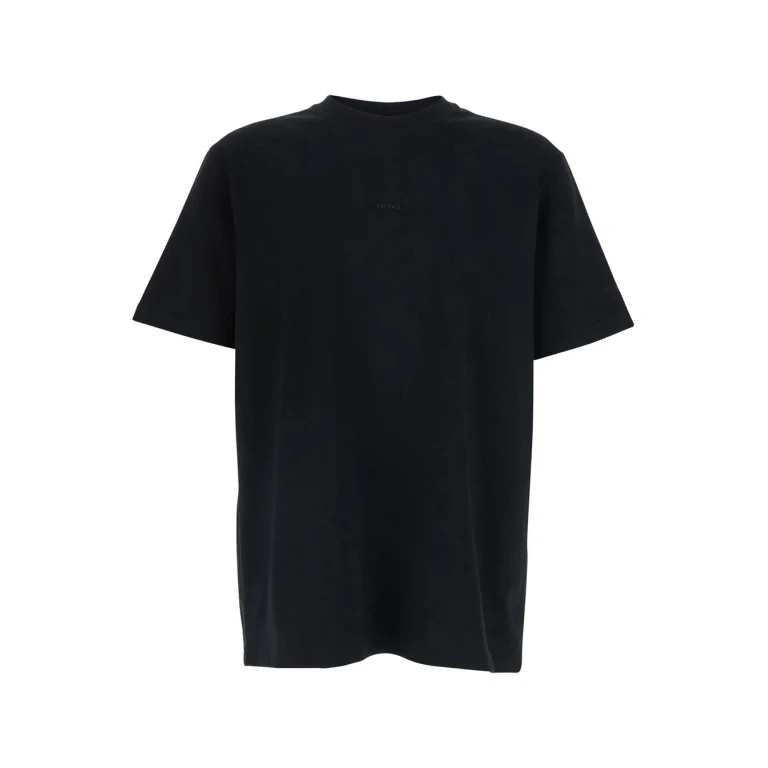 TATRAS Black T-shirt niso With Round Neck And Short Sleeves For Men