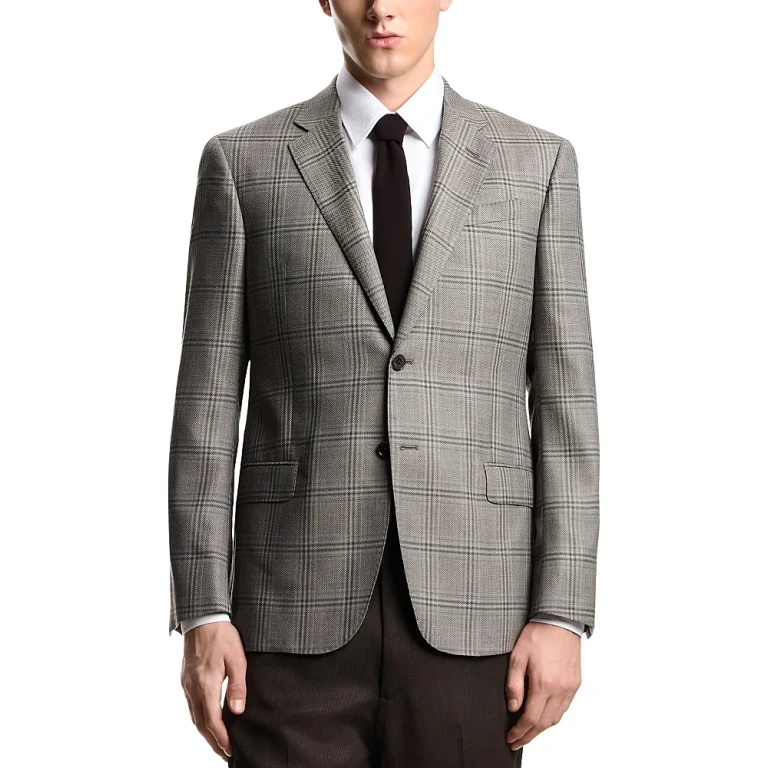 Emporio Armani G Line Single Breasted Plaid Sport Jacket