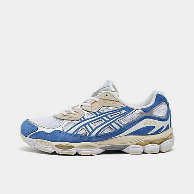 Men's ASICS GEL-NYC Casual Shoes in White/Blue Coast Size: 7.5