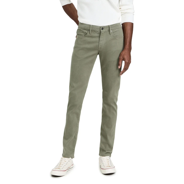 FRAME L'Homme Slim Twill Jeans Washed Military 34