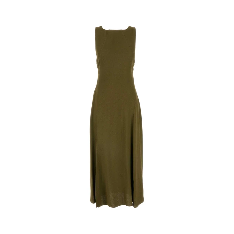 Fendi Olive Green Sablã Dress Olivebranch Abiti - Women