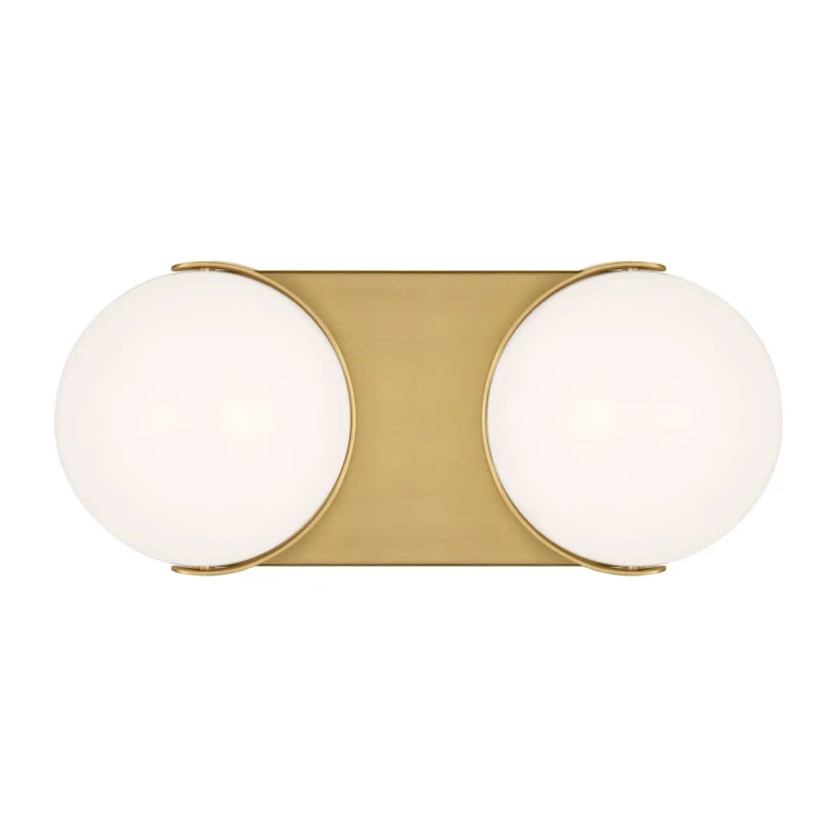 Burnished Brass LED Bathroom Vanity Light from the Syrie Collection