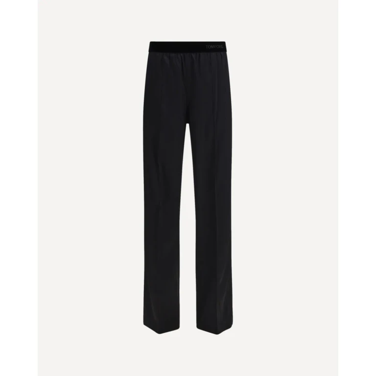 Pantaloni Tom Ford in raso di seta stretch da donna