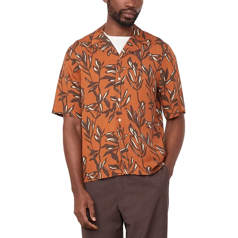 Officine Generale Eren Floral Print Camp Shirt
