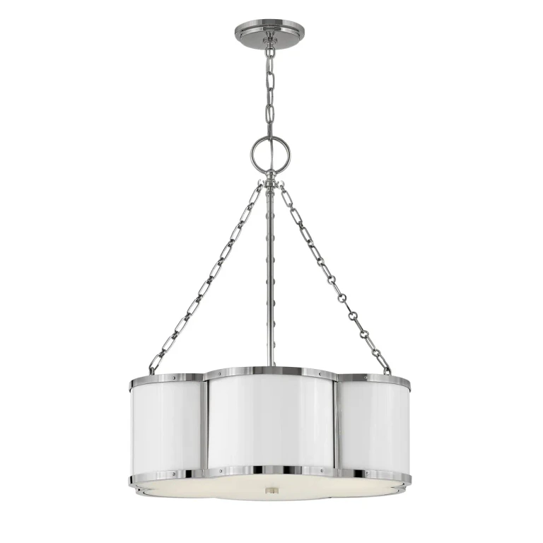 Polished Nickel LED Pendant from the Chance Collection