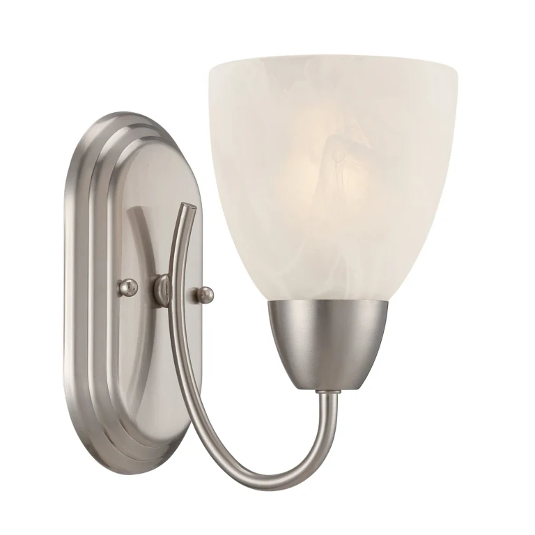 Brushed Nickel One Light Wall Sconce from the Torino Collection